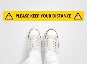 Social Distancing Floor Graphic Strips